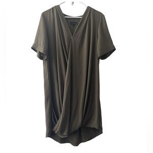 Top shop olive green wrap dress
